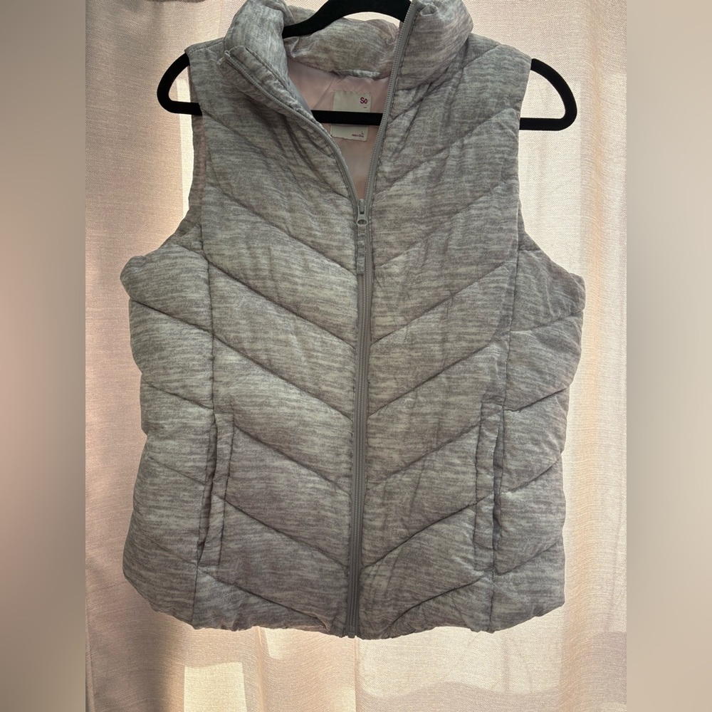 SO Light Gray Quilted Vest
